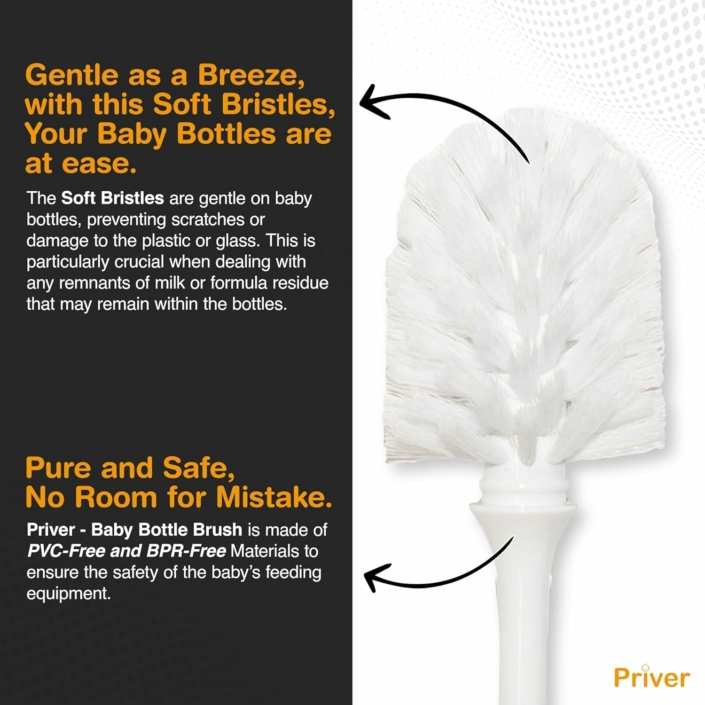 Baby Bottle Brush Cleaning Set by Priver