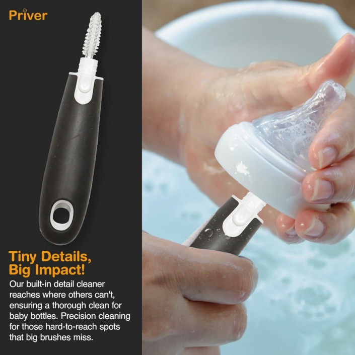 Baby Bottle Brush Cleaning Set by Priver