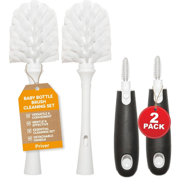 Baby Bottle Brush Cleaning Set by Priver